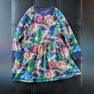 Mini Boden Multicolor Unicorn and Rainbow Dress